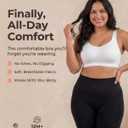 SHAPERMINT Bras for Women No Underwire - Seamless Bras for Women, Wireless Bra, Adjustable Plus Size Bra (White, XL)