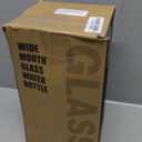 WINSA Large Glass Water Bottles with Stainless Steel Handle,100 oz Gallon Drinking Bottle with 2-in-1 Straw Lid,3 Liter Glass Water Jug with Silicone Sleeve,Wide Mouth,Black