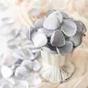 Ling's moment Rose Petals, Silk Flower Petals for Wedding/Aisle/Flower Girl Baskets/Table Centerpiece Dcor,etc.Silver 200pcs