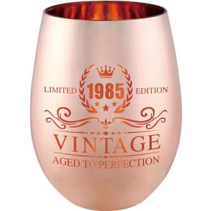 40th Birthday Gifts for Women - Vintage 1985 Wine Glass - 40th Birthday Decorations for Her - Funny Bday Present Ideas (wine glass, 1985)