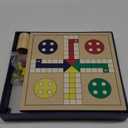 12 Inch Ludo & Snakes & Ladders 2-in-1 Classic Board Game for Adults & Kids, Includes 1 Board, 2 Dice, 16 Pieces, Rules & Carrying Bag