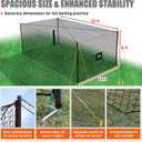 Upgraded Baseball Batting Cage Net and Metal Frame, 22x12x8FT Baseball & Softball Cage Nets with Steel Poles Frame, Portable Enclosed Batting Hitting Cages for Backyard Training Outdoor
