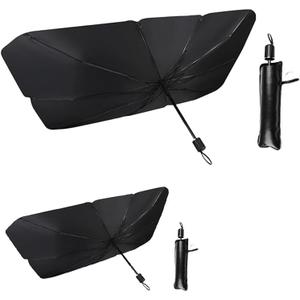 2 PCS Car Interior Windshield Sunshade 49, 2" x25, 6 + 55"x31", Car SUV Truck Sunshade Umbrella, Patented Design
