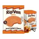 Rip Van Wafels Dutch Caramel & Vanilla Stroopwafels, Healthy Snacks, Non-GMO, Low Calorie, Low Sugar (3g), Office Snacks, Keto Friendly, 12 Count