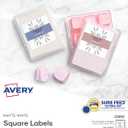Avery Printable Blank Square Labels, 2" x 2", Matte White, 300 Customizable Labels (22806)