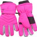 Kids Waterproof Winter Gloves Toddler Snow gloves Ski Gloves For Little Boys Girls (3-5Years, Dark Pink)