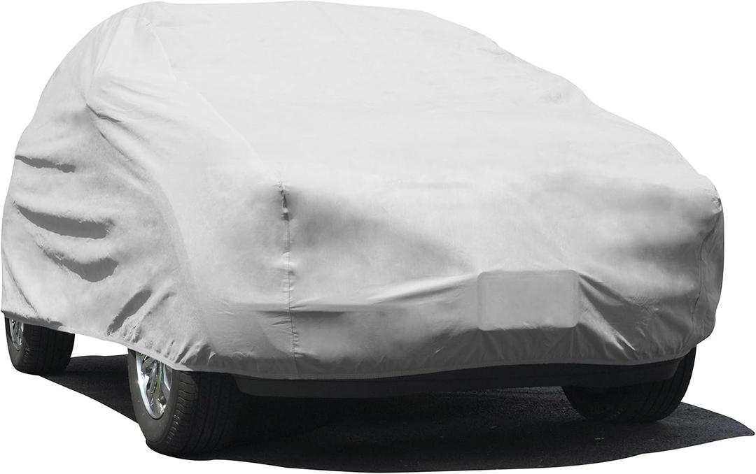 Budge Lite SUV Car Cover, Single-Layer Breathable Indoor Dust Proof Protection, Lightweight Non-Abrasive Fabric, Fits SUVs up to 210" L x 68" W x 60" H, Gray