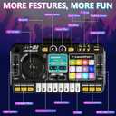 Kids DJ Mixer Controller Table Musical Toy with LED Lights Sound Effect Microphone Piano DJ Mixer Board Music Toys for Kids, Birthday Gift Toys for 3 4 5 6 7 Year Old Boy Girl