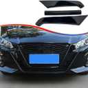 Front Grill Cover Trim,MUXEE For Nissan Altima 2019 2020 2021 20223PCS Grille Chrome Delete Vinyl Overlay Trim Accessories -Bright Black