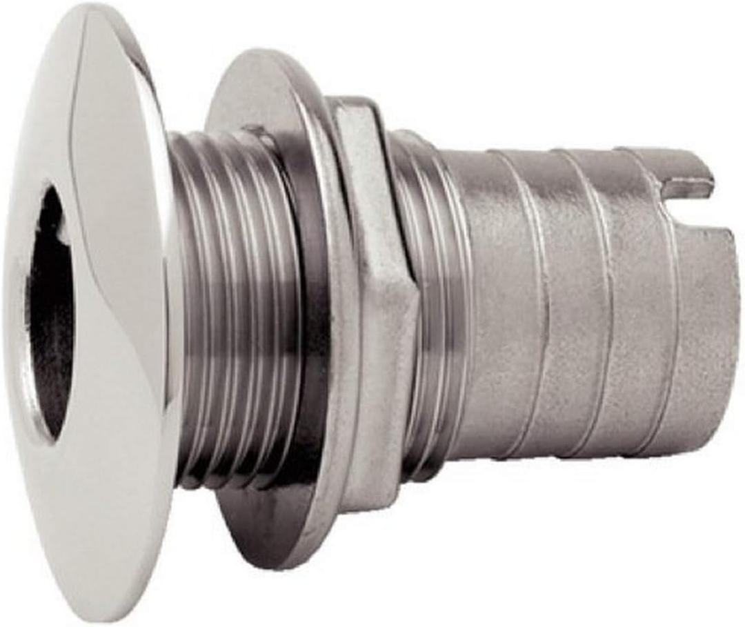 Attwood Stainless Steel Barbed Short Straight Thru-Hull (1 1/2-Inch)