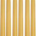 Viyffo 8 Inch Pure Beeswax Taper Candles, 6 Pack Handcrafted Dripless & Smokeless Long Burning Unscented Candles, 8 Hour Burn for Dinner, Wedding, Home, Prayer Decor (color of honey)