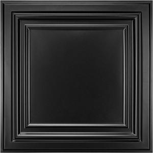 Art3d PVC Ceiling Tiles, 2'x2' Plastic Sheet in Black (12-Pack)