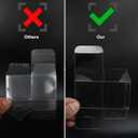 COTOPHER 60 Pcs Clear Favor Boxes, 2x2x2 Clear Gift Boxes Party Favor Boxes Mini Transparent Cube Macaron Candy Boxes for Wedding Favors Baby Shower