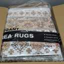 zesthome 6x9 Area Rug, Super Soft Washable Rugs for Living Room, Non-Slip Stain Resistant Vintage Rugs, Ultra-Thin Large Area Rugs (Orange, 6'x9')