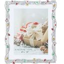 LARAINE Picture Photo Frame 8x10 Metal 2025 Christmas High Definition Display Pictures for Tabletop Home Decorative Holiday Gift (Silver, 8x10)