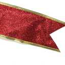 BinaryABC Valentine's Day Bows Decoration Ornaments,Christmas Tree Topper Bow(Red)