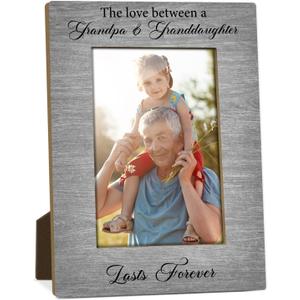The Love Between A Grandpa and Granddaughter Picture Frame, 4x6 Wood Photo Frame Gifts for Grandpa, Picture Photo Frames for Desk Decor, Grandpa Birthday Gifts Idea -23