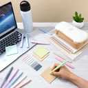 Cunno 28 Pcs Backpack Set Pencil Case Notebook Pen Insulated Cup File Folder Sticky Note Memo Pad Essentials Stationery Kit(White)