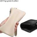 GOIACII Women's Wristlet Clutch Slim Leather Wallet RFID Blocking Handbag