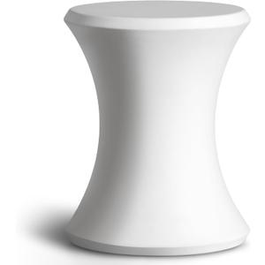 Coast Modern Outdoor Side Table - Lounger Table for Inside Pool or on Patio - All-Weather Furniture for Sun Shelf Up to 15" White