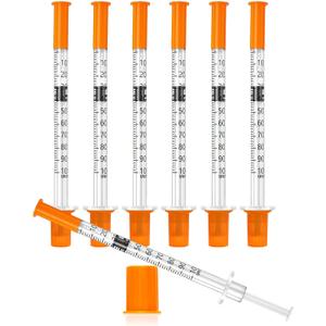 1mL/cc 31G 1/4-Inch 6mm Lab Syringe, Individually Wrapped, Scientific Use, Pack of 100