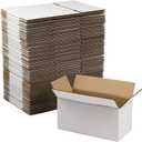 SUNLPH 50 Pack 8x4x4 Inches Shipping Boxes, Small Corrugated Cardboard Boxes for Mailing and Packing, White