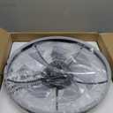 VOLISUN Low Profile Ceiling Fans with Lights and Remote, 23.6in Flush Mount Ceiling Fans with Light, 3000K-6500K Dimmable Fandelier LED Fan Light, Black Bladeless Ceiling Fans with Lights for Bedroom