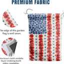 Patriotic Flower American Garden Flag Spring Summer Yard Decor 4th of July Memorial Independence Day Decorations Red White Blue Poppy Banner for Outside 28x40 Double Sided