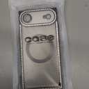 Misscase Magnetic Glitter Case for iPhone 17 Air 6.5 Inch, Camera Protection, Compatible with MagSafe, Rectangle Cute Bling Sparkle Diamond Colorful Phone Cover, Drop-Tested & Shockproof-Black