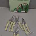 4PACK Pruning Shears, Stainless Steel Garden Shears, Sharp Handhled Gardening Scissors, Bypass & Straight Blade Garden Clippers for Plants, Flowers, Fruits Trees, Gardening Gifts for Women & Men