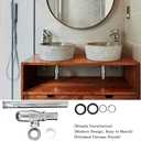 Classical Basin Bottle Trap Chrome Sink Bathroom Waste Pipe 1-1/4 inch Slip Inlet Drain Tube Kit
