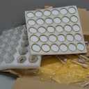 30 PACK 1.5 oz Mini Glass Honey Jar, Small Hexagonal Honey Jars with Wooden Dipper Gold Lid Bee Charms Gold Gift Bags and Rope for Baby Shower Wedding Party Favors