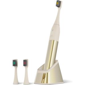 Allegro Luxury Premium Polished Metal Sonic Toothbrush M1,Ivory Gold