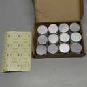 TUZAZO 24Pack 1/2 Oz Aluminum Tin Cans with Screw Lid and Labels, Refillable Travel Sized Cosmetic Containers Small Tins for Lip Balms, Salves, Lotion Bars, Candles