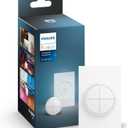 Philips Hue Wall Tap Dial Light Switch, Portable, White - 1 Pack - Requires Hue Lights and Hue Bridge - Smart Home - Easy, No-Wire Installation