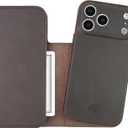 BLACKBROOK Tri-fold Wallet Case for iPhone 17 Pro Max  Tudor Wallet and Case Set, Designed for MagSafe and Wireless Charging, RFID Shield  Full Grain Leather, 8 Card Slots & 2 Cash Pockets (Distressed Coffee)