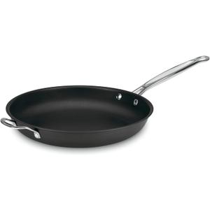 Cuisinart Chef's Classic Non-Stick Hard Anodized 14" Skillet with Helper Handle (25.2" x 14.5" x 2.4", Black)