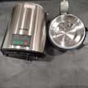 VEVOR 1.1 Gal Water Distiller, 0.3 Gal/H, Distilled Water Maker Machine 750W 0-99H Timing Set Temp Display, 304 Stainless Steel Countertop Distiller Glass Carafe Cleaning Powder 3 Carbon Packs, Silver