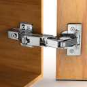 2 Pack Frameless Full Overlay 175 Degree Soft Close Lazy Susan Hinges, Clip ON Plate, Chibery Multi-Pivot Concealed Hardware for Corner Kitchen Cabinet, Cupboard Folded, Folden Door, Closets