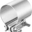 EVIL ENERGY 3.0 Inch Exhaust Clamp, Butt Joint Band Clamp Sleeve Coupler Stainless Steel for Pipes, Mufflers, Catalytic Converters 4PCS