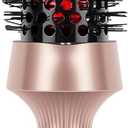 Infrared Thermal Brush Curling Brush for Blowout Look, Prizm 1.5 Inch Ionic Thermal Round Styler Tool Makes Hair Smoother Get Natural Curls, 4 Temps, 30s Fast Heating, Dual Voltage, Gold