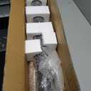 Outdoor Lamp Post, 118 Inches, 3-Section Metal Pole, Black, with Mounting Hardware (only lamp Pole, not Included Lamps)
