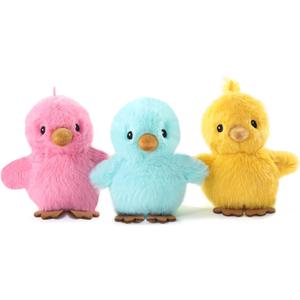 Sew Butiful 3PCS 6'' Squeak Plush Toy, Funny Animal Sets Pet Interactive Play for Small,Medium Dogs Assorted Color