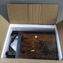 Elbourn Folding Side Table End Couch Tables,Metal Frame C-Shaped TV Stand for Sofa Living Bedroom Bedside Coffee Small Spaces(Vintage Wood Color) (Large)