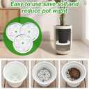 3PCS Round Planter Inserts for Large Tall Pots, 18" Stainless Steel Flower Pot Lift Insert Portable Planter Accessories Circular Plant Risers for Inside Pots with Drainage Hole, Use Less Potting Soil, Diameter 18 Inch
