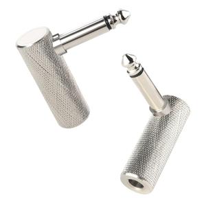 Cable Matters 2-Pack 1/4 Right Angle Adapter - 6.35mm TS Right Angle Guitar Adapter for Electric Guitars, Bass AMP, Mixers & Equalizers