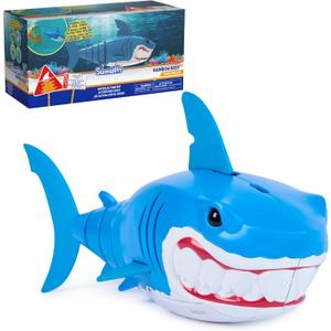 SwimWays Rainbow Reef Shark Toy, Finn Diesel Kids Shark Pool Toy and Swimming Accessory, Self-Activated Water Toys, Learn to Swim Pool Toys for Kids Ages 5 & Up (Batteries Included)