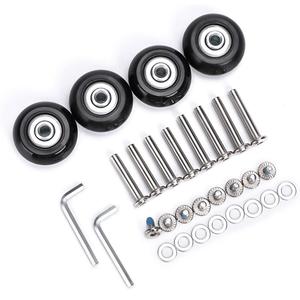 OwnMy 40mm x 18mm Luggage Suitcase Replacement Wheels, Rubber Swivel Caster Wheels Bearings Repair Kits, A Set of 4 OwnMy 40mm x 18mm Luggage Suitcase Replacement Wheels, Rubber Swivel Caster Wheels Bearings Repair Kits, A Set of 4
