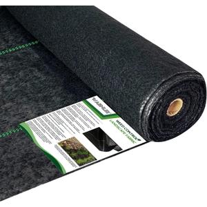 WAENLIR 5.8oz 5FT x 100FT Heavy Duty Landscape Fabric Weed Barrier Premium Woven Ground Cover Roll, UV Resistant&Tear-Proof, Ideal for Garden Beds, Walkways, Patios, Greenhouses, Outdoor Landscaping