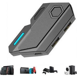 Keyboard and Mouse Adapter for Nintendo Switch/PS4/PS3/Xbox One/Xbox 360 Console Converter - Custom Key Mapping, Plug and Play
